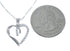 Cubic Zirconia Heart Pendant Silver 16" Italian Necklace JX128563
